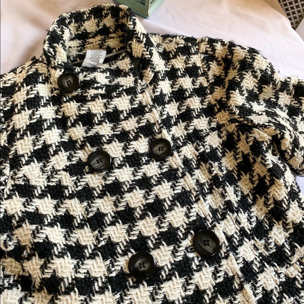 Worthington Houndstooth Short Sleeve Jacket/Coat